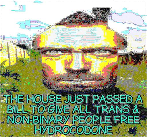 THE HOUSE JUST PASSED A BILL TO GIVE ALL TRANS & NON-BINARY PEOPLE FREE HYDROCODONE