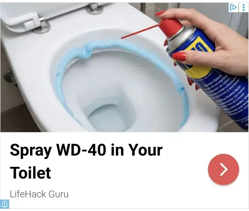 spray wd-40 in your toilet